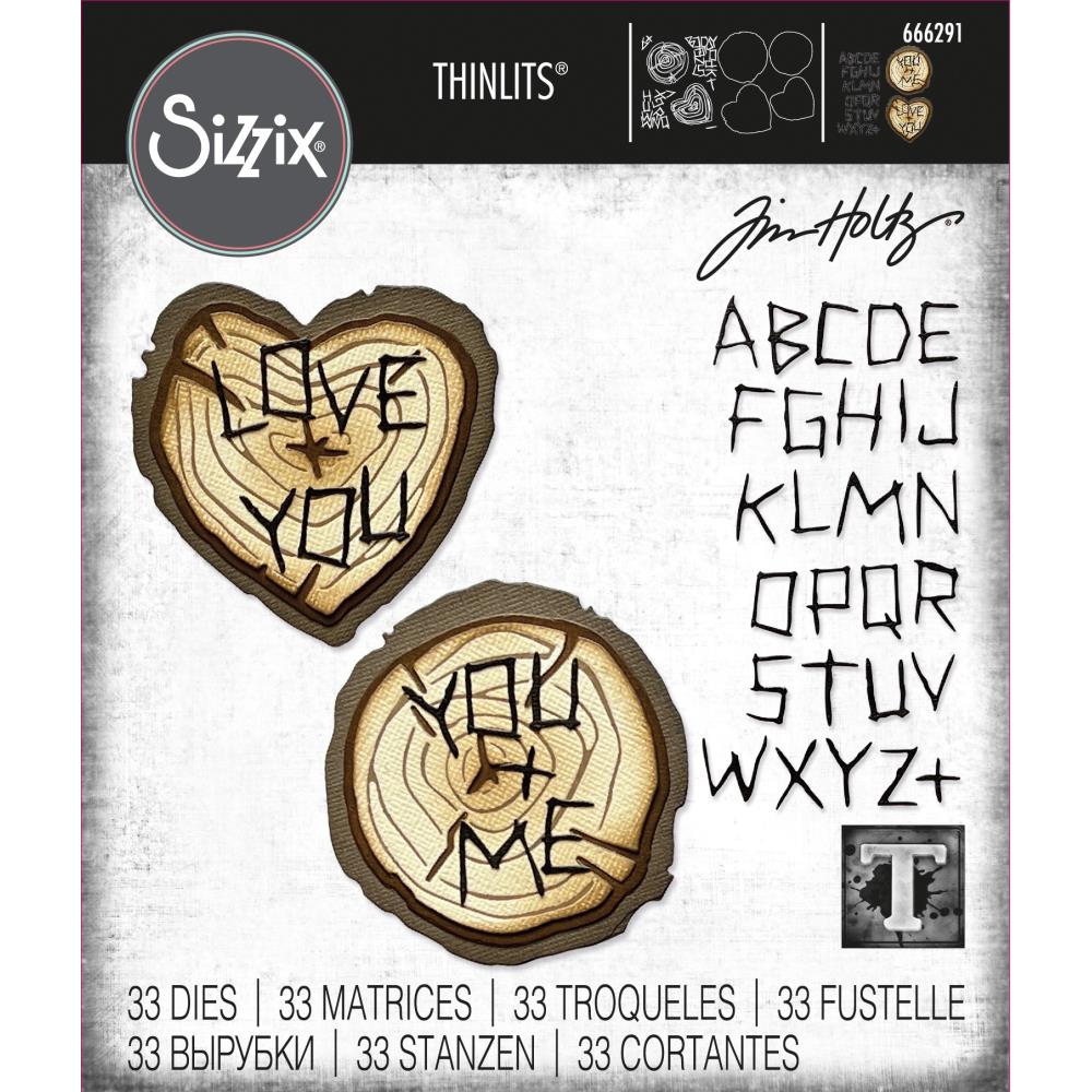 Sizzix Thinlits Dies By Tim Holtz - Wood Slice