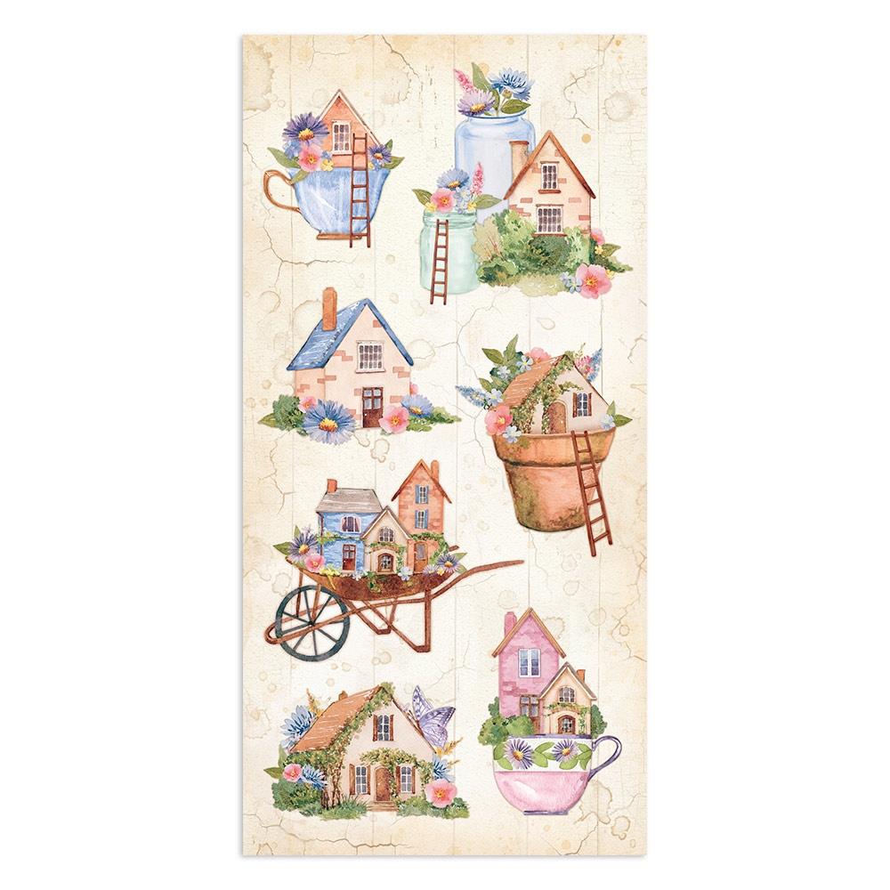 Stamperia Collectables Double-Sided Paper 6X12 - Create Happiness Welcome Home