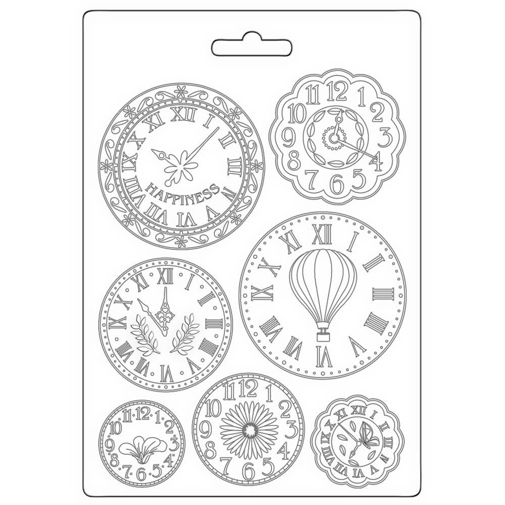 Stamperia Mould A5 - Create Happiness Welcome Home Clocks