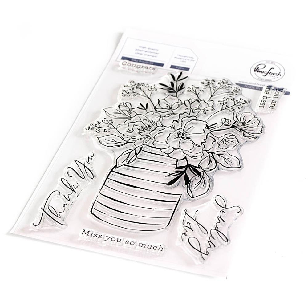 Pinkfresh Studio Clear Stamp Set - Inky Bouquet