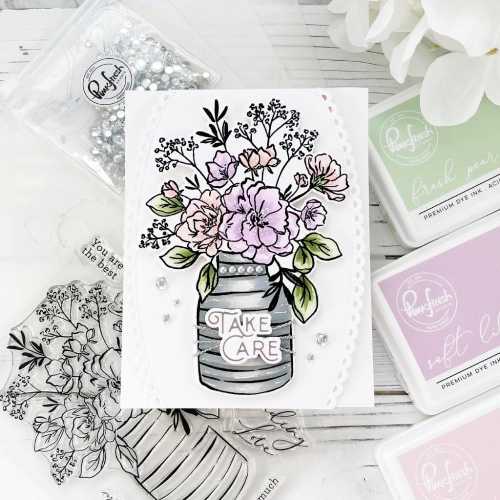 Pinkfresh Studio Clear Stamp Set - Inky Bouquet