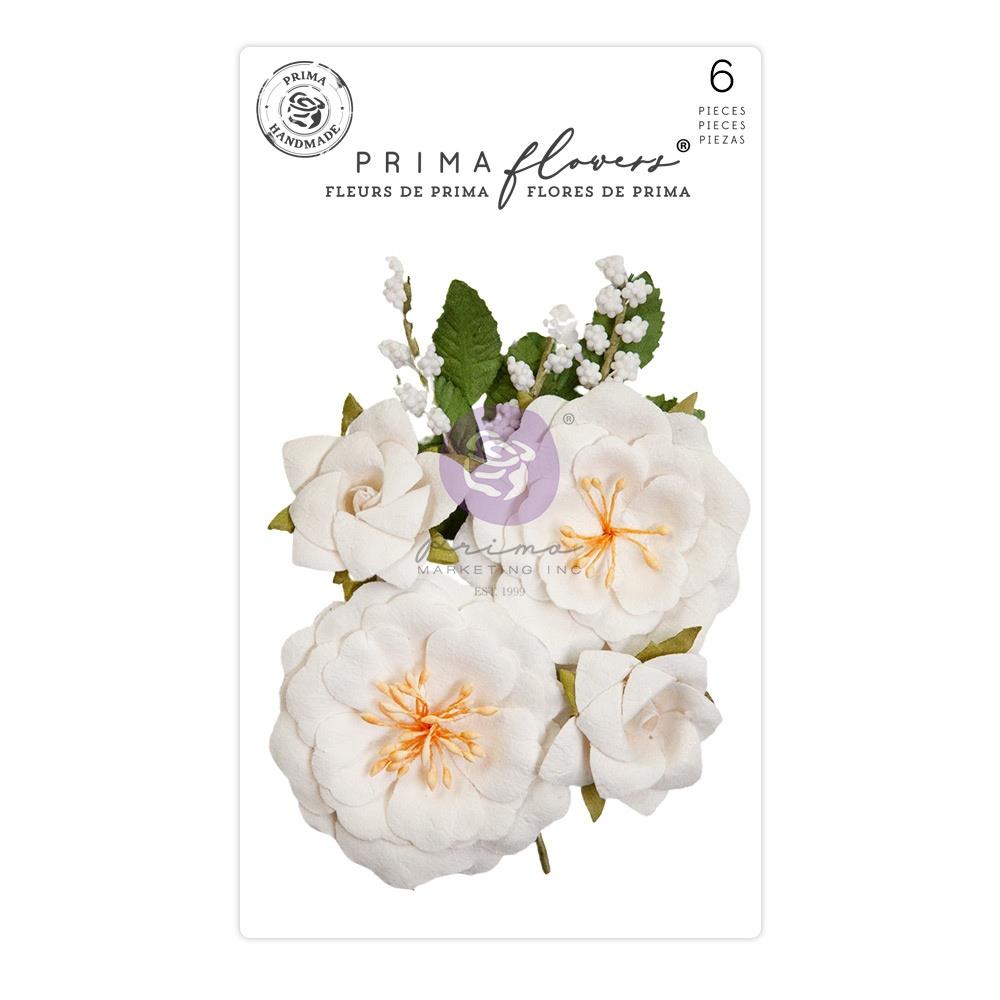 Prima Marketing Mulberry Paper Flowers - Porcelain Florals