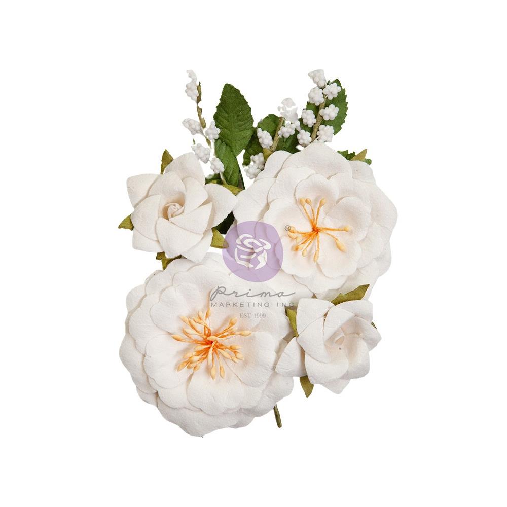 Prima Marketing Mulberry Paper Flowers - Porcelain Florals