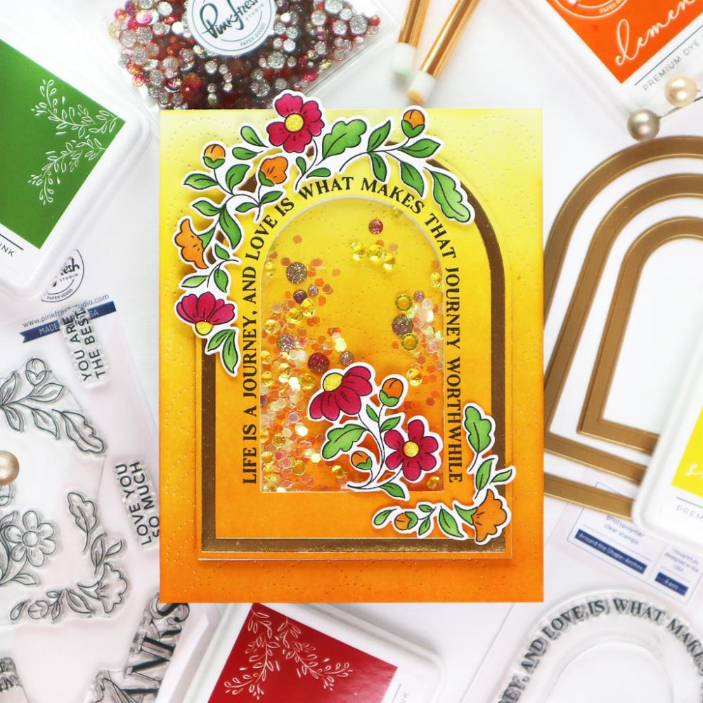 Pinkfresh Studio Clear Stamp Set - Arch Florals