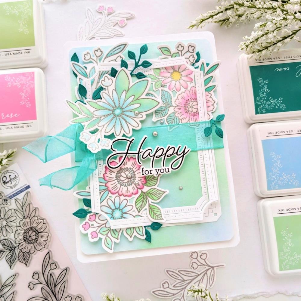Pinkfresh Studio Clear Stamp Set - Happy For You