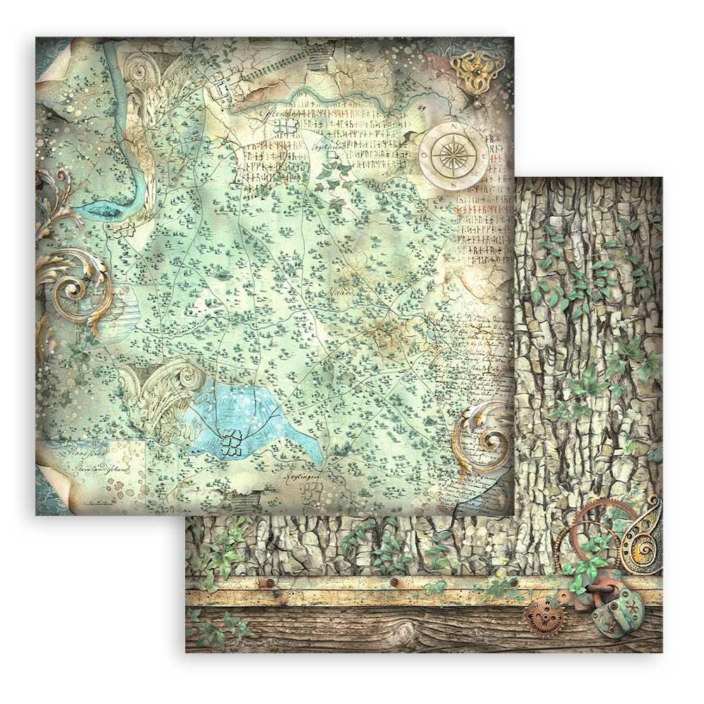 Stamperia Backgrounds Double-Sided Paper Pad 8x8 - Magic Forest