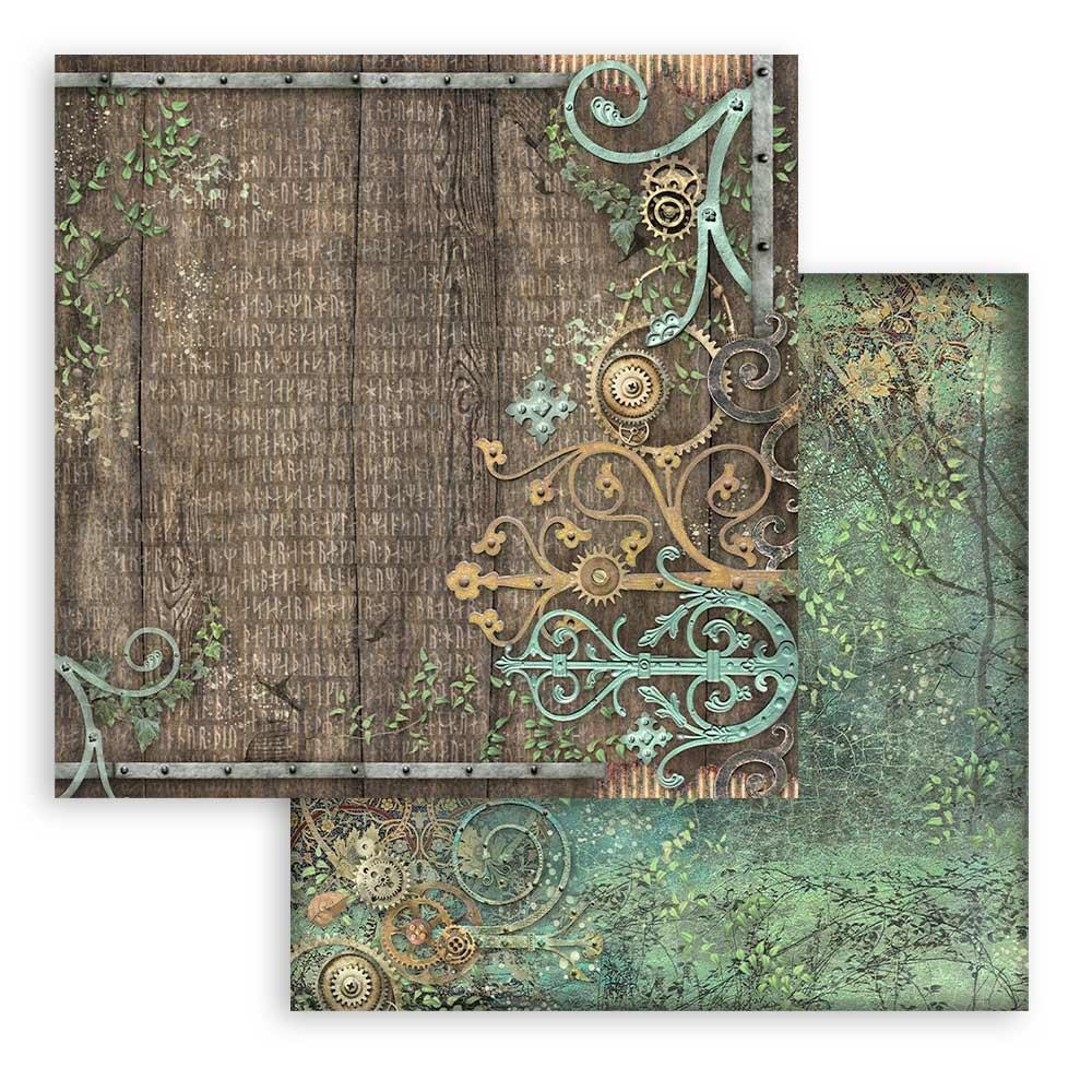 Stamperia Backgrounds Double-Sided Paper Pad 8x8 - Magic Forest