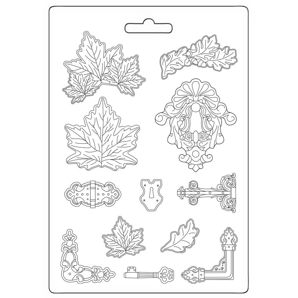 Stamperia Mould A4 - Magic Forest Leaves & Locks