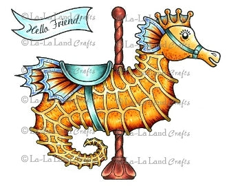La La Land stamp Carousel Seahorse'