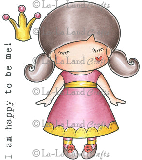 La La Land 'Paper Doll Marci - Princess' (w/coordinating stamps) Rubber Stamp