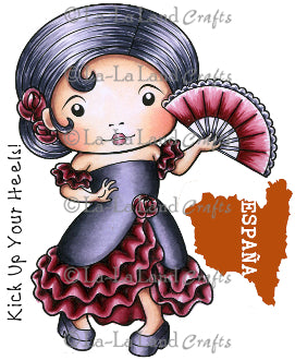 La La Land 'Flamenco Marci' (w/ Sentiments) Rubber Stamp