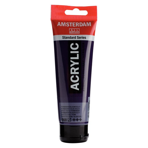 Amsterdam All Acrylics Paint - Permanent Blue Violet 568