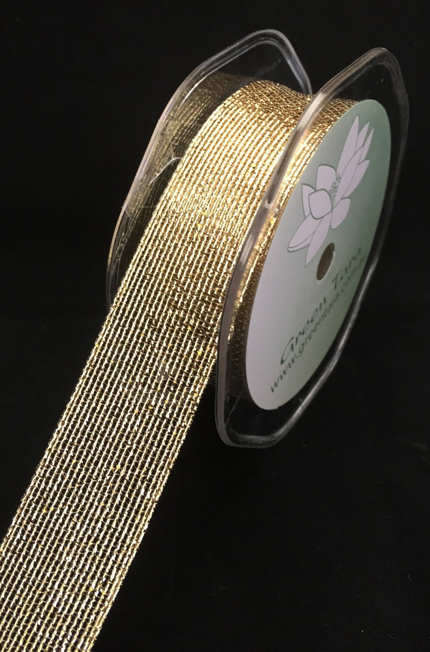25mm Metallic Mesh Ribbon - Gold - Crafty Divas