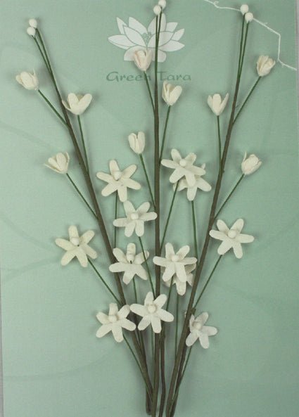 3 Flower Sprays - White - Crafty Divas