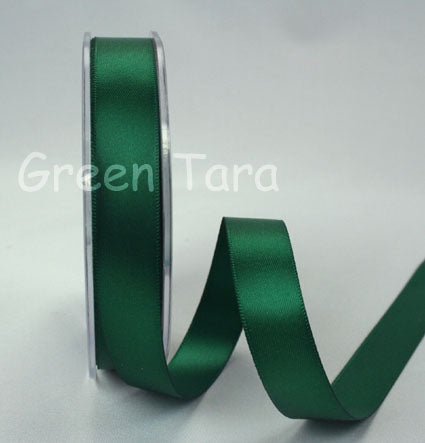3mm Double Sided Satin Ribbon - Xmas Green - Crafty Divas