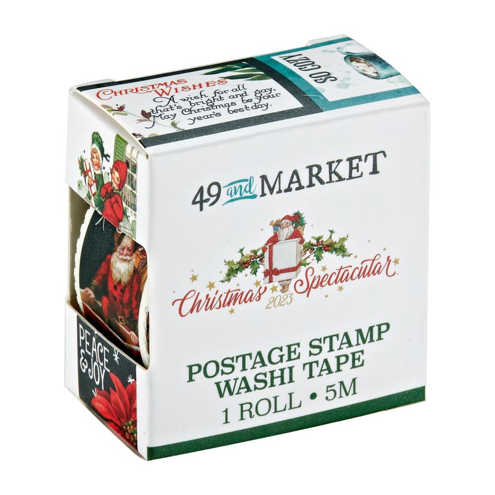 49 And Market Christmas Spectacular 2023 Washi Tape Roll - Postage Washi - Crafty Divas