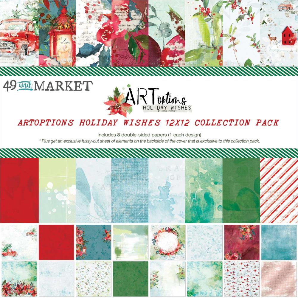 49 And Market Collection Pack 12X12 - ARToptions Holiday Wishes - Crafty Divas