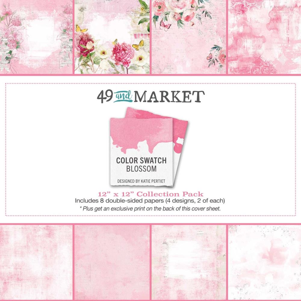 49 And Market Collection Pack 12X12 - Color Swatch: Blossom - Crafty Divas