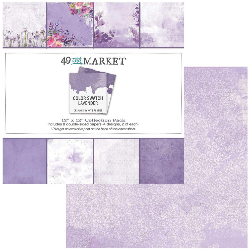 49 And Market Collection Pack 12X12 - Color Swatch: Lavender - Crafty Divas