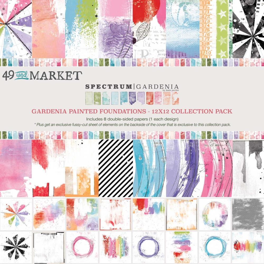 49 And Market Collection Pack 12X12 - Spectrum Gardenia Painted Foundations - Crafty Divas