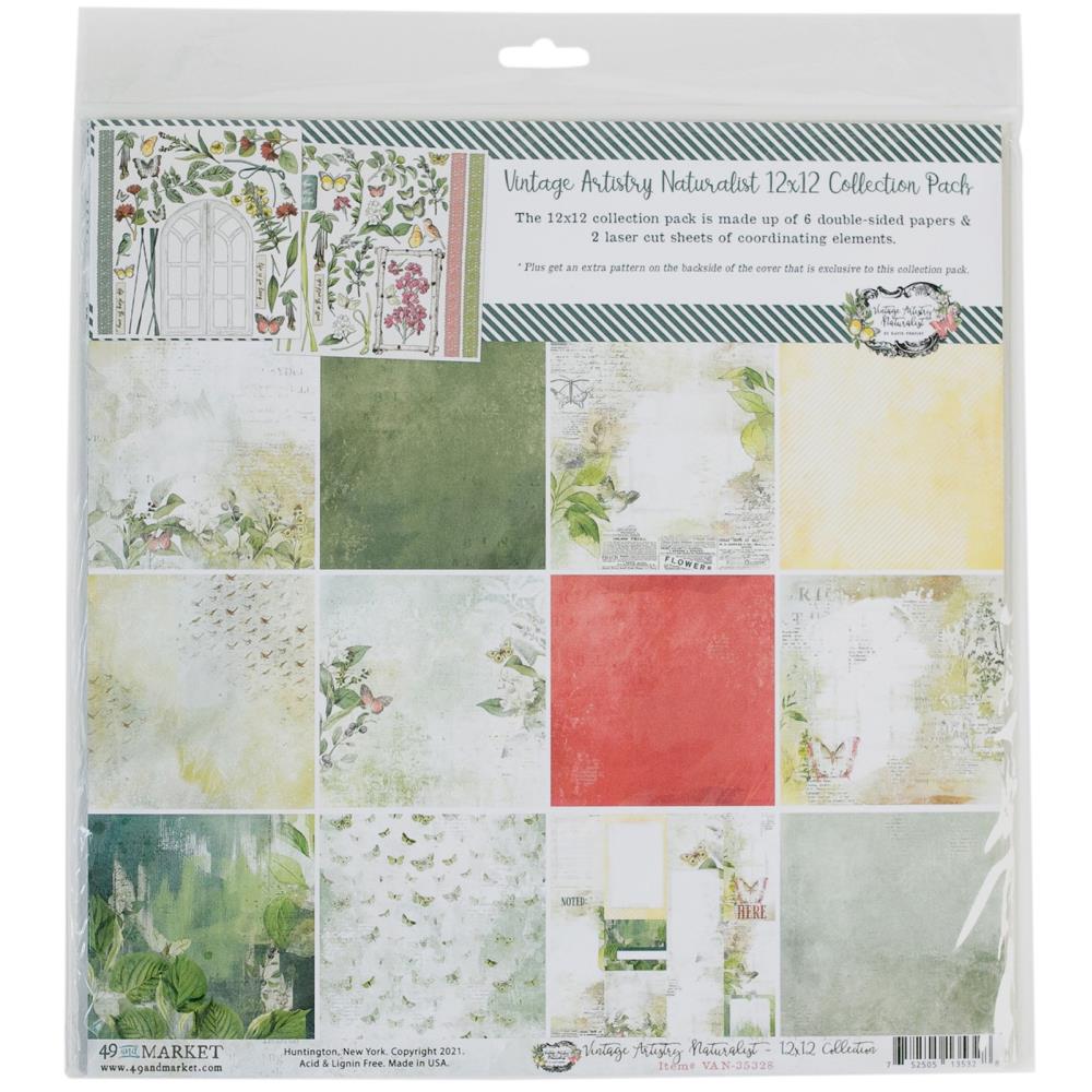 49 And Market Collection Pack 12X12 - Vintage Artistry Naturalist - Crafty Divas