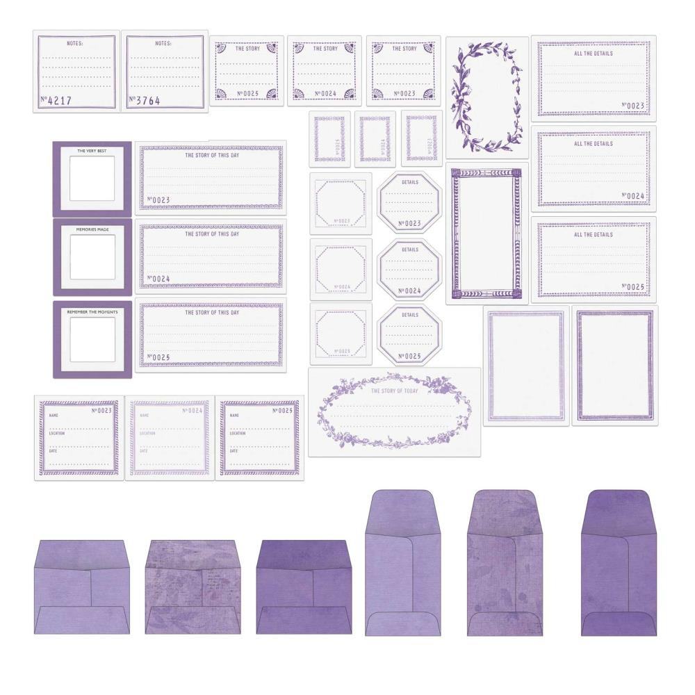 49 And Market - Color Swatch: Envelope Bits Lavender - Crafty Divas