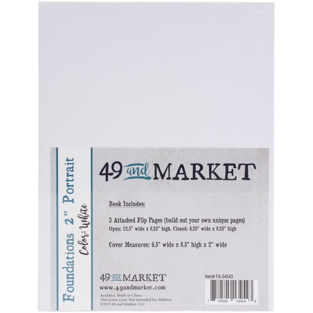 49 And Market Foundations - Portrait Album White - Crafty Divas