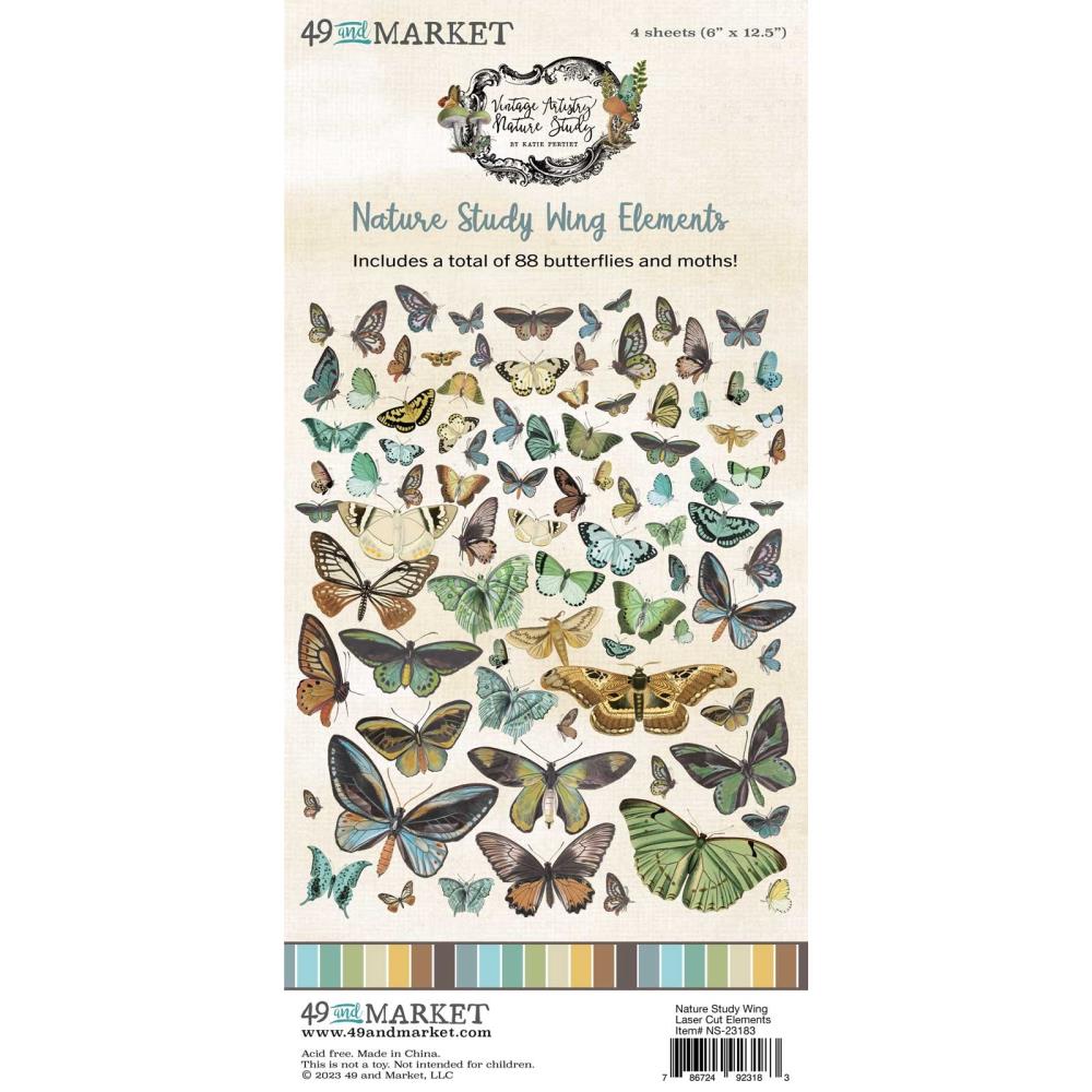 49 And Market - Laser Cut Outs Nature Study Wings - Crafty Divas