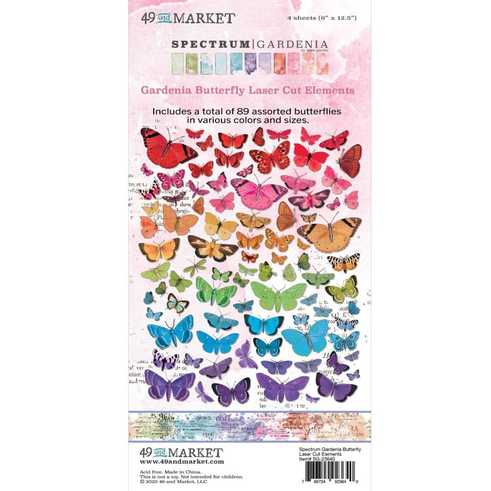 49 And Market - Laser Cut Outs Spectrum Gardenia Butterfly - Crafty Divas
