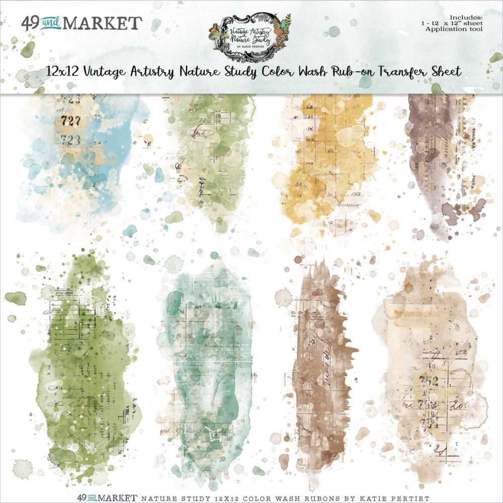 49 And Market Rub-Ons 12X12 - Nature Study Color Wash - Crafty Divas