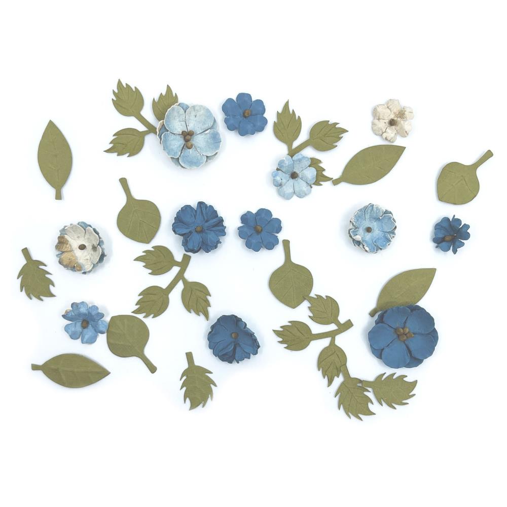 49 And Market Rustic Blooms Paper Flowers - Bluejay - Crafty Divas