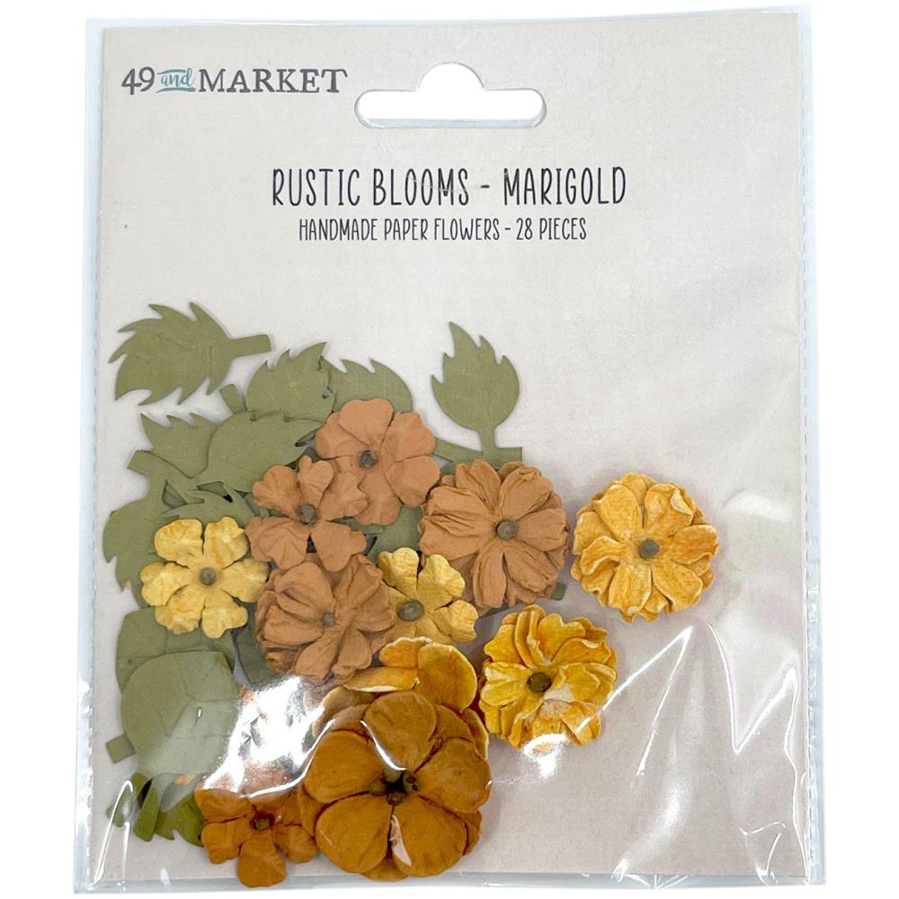 49 And Market Rustic Blooms Paper Flowers - Marigold - Crafty Divas