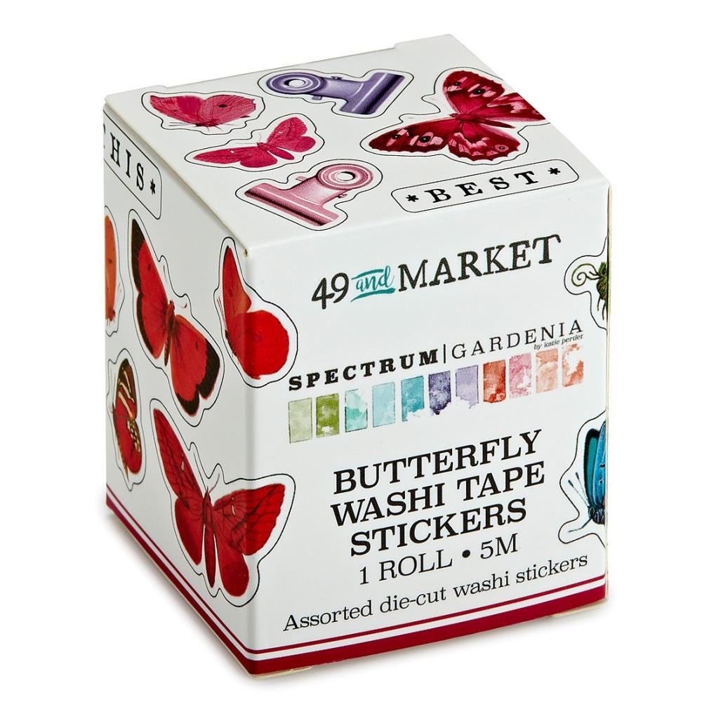 49 And Market Washi Sticker Roll - Spectrum Gardenia Butterfly - Crafty Divas