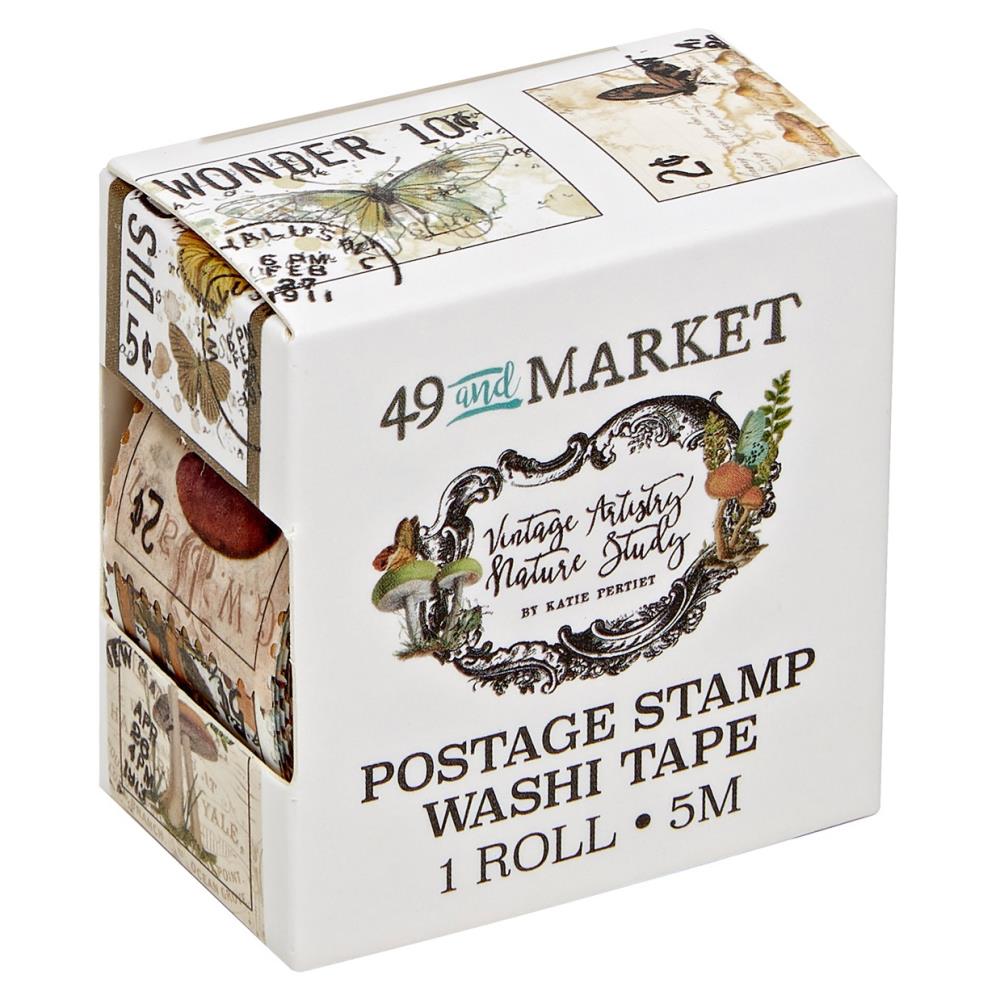 49 And Market Washi Tape Roll - Postage Stamp - Nature Study - Crafty Divas