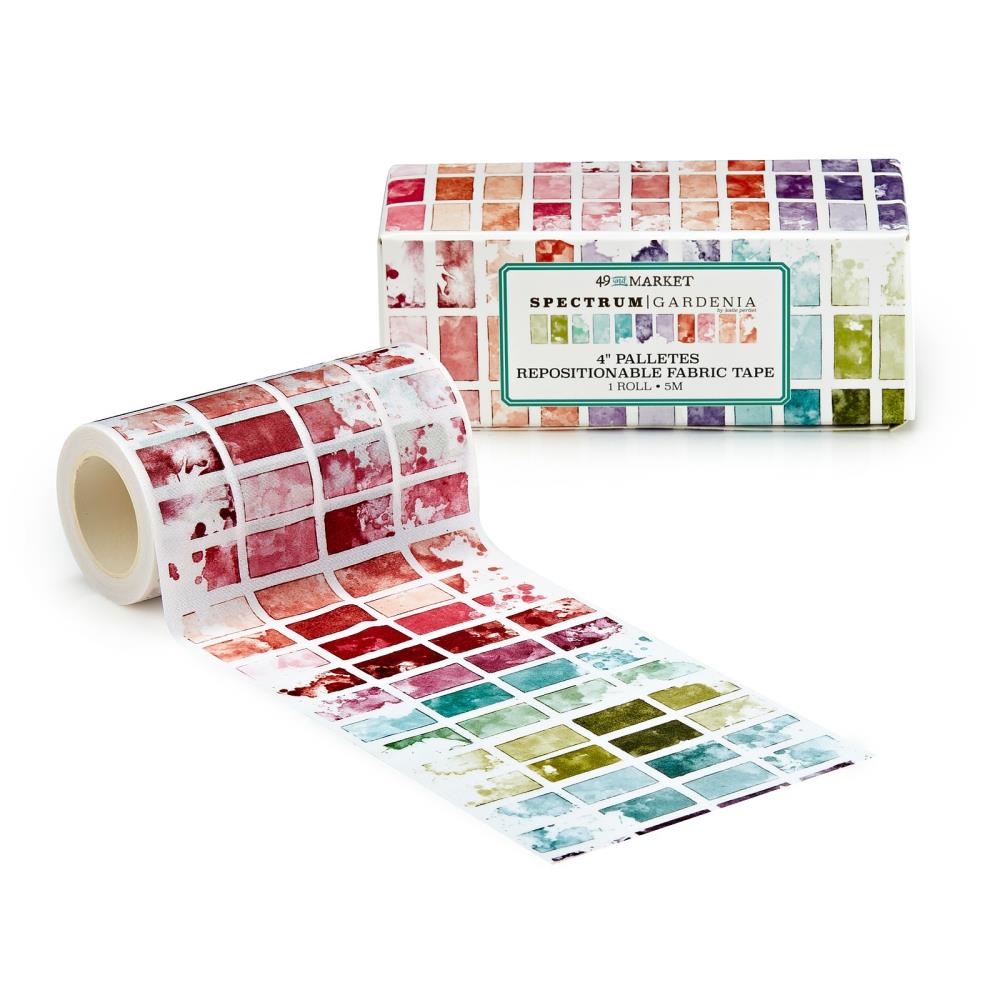 49 And Market Washi Tape - Spectrum Gardenia 4-inch Fabric Tape Roll - Crafty Divas
