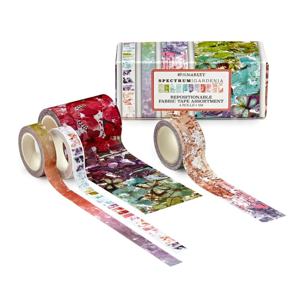 49 And Market Washi Tape - Spectrum Gardenia Fabric Tape 4 Rolls - Crafty Divas