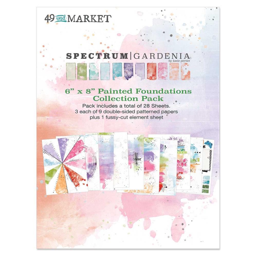 49 & Market Collection Pack 6x8 - Spectrum Gardenia Painted Foundations - Crafty Divas