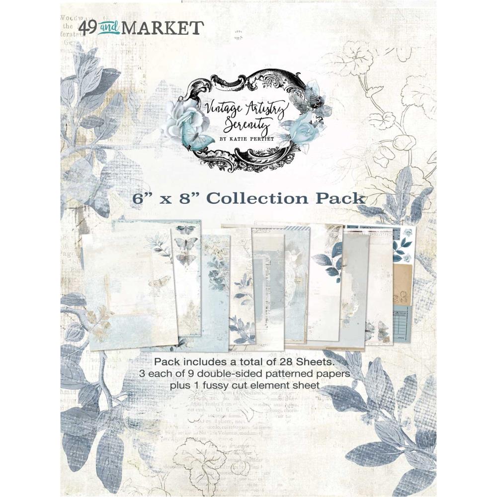 49 & Market Collection Pack 6x8 - Vintage Artistry Serenity - Crafty Divas