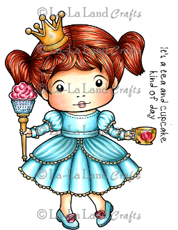 La La Land- Cupcake Princess Marci (w/Sentiments) Rubber Stamp