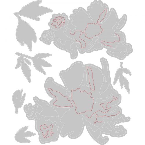 Sizzix Thinlits Dies By Tim Holtz - Brushstroke Flowers 1