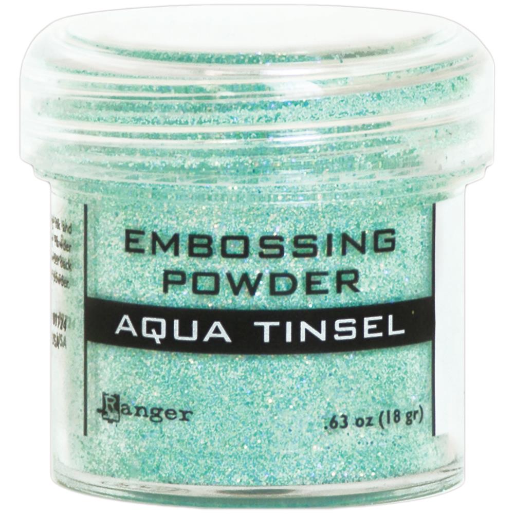 Ranger Embossing Powder- Aqua Tinsel