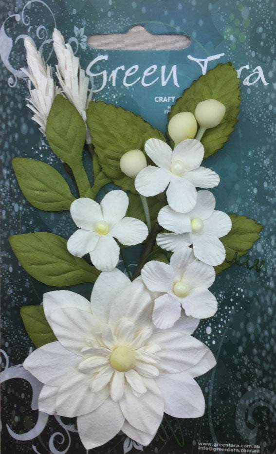 Botanical Garden Flowers -White