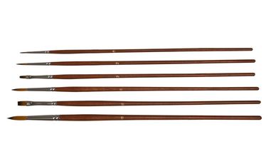 Art Basics - Golden Brown Nylon Brush Set of 6