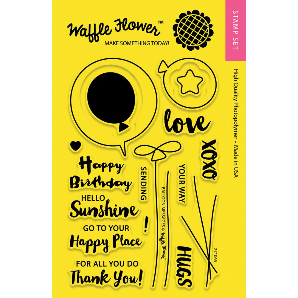 Waffle Flower Clear Stamps- Balloon Messages