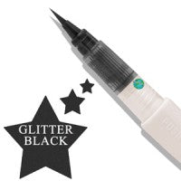 Zig Memory System Wink Of Stella Brush Glitter Marker- Glitter Black