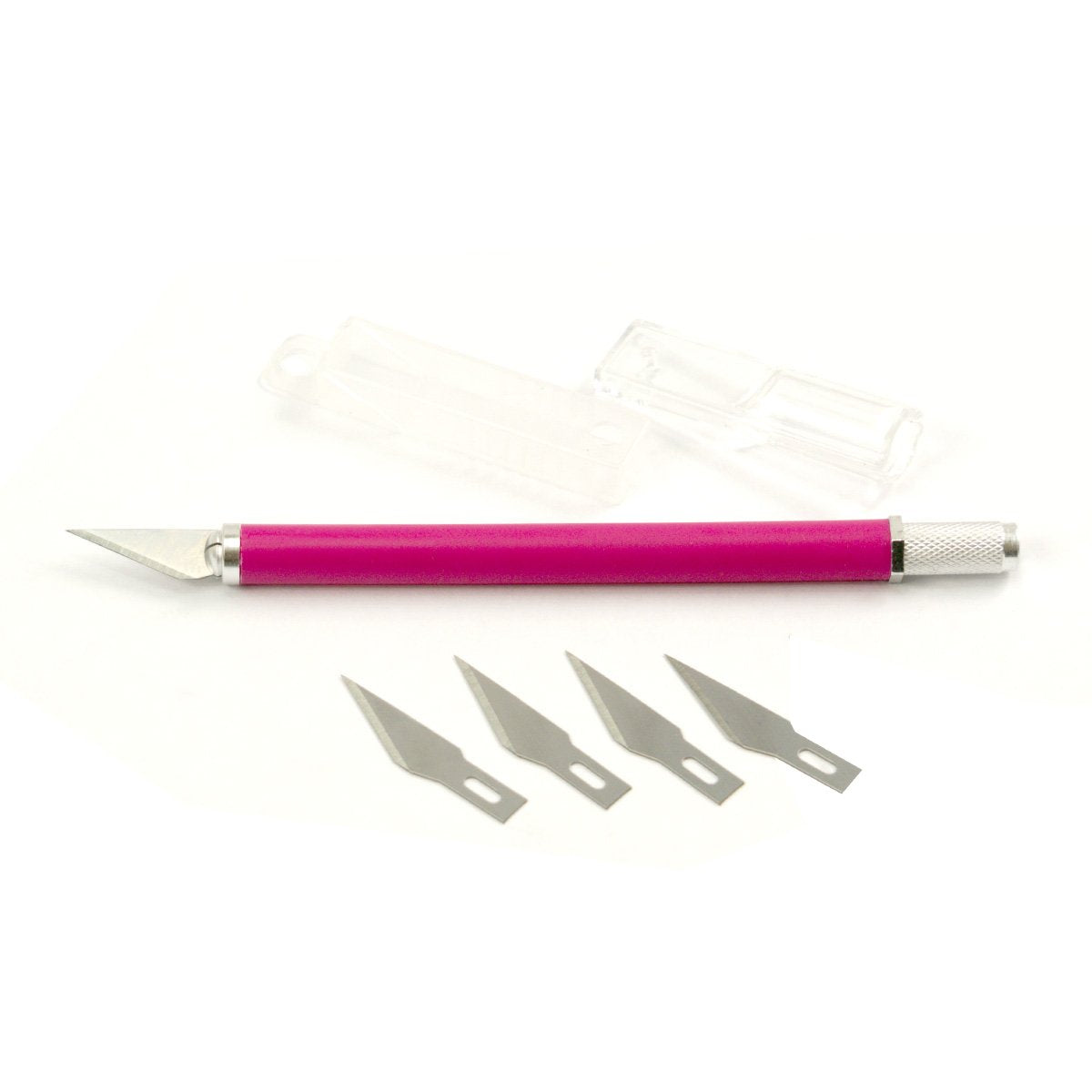 Precision Craft Knife with pink rubber handle