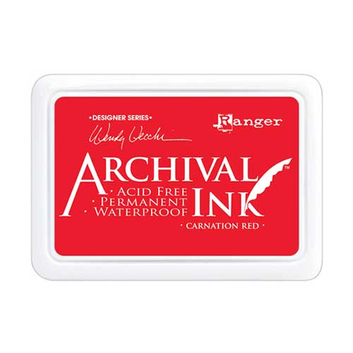 Ranger Archival Ink Pad Designer Series - Carnation Red