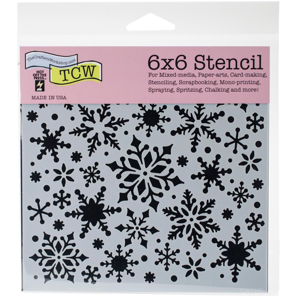 Crafters Workshop Template 6X6 - Snowflakes