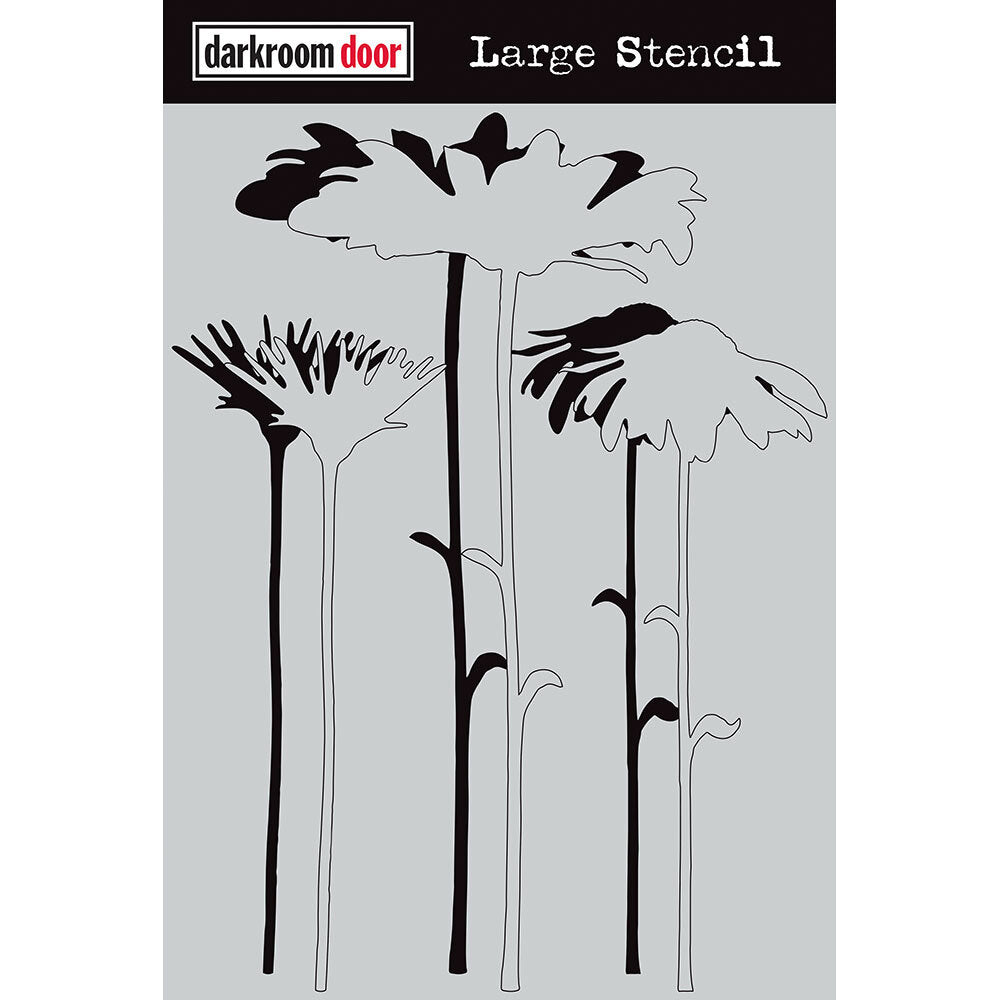 Darkroom Door Large Stencil - Tall Flowers