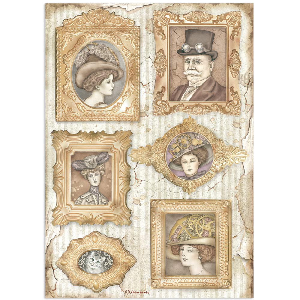 Stamperia Rice Paper Sheet A4 - Lady Vagabond Lifestyle - Frames